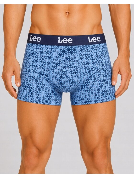 Lee Lee Bokserki Laver 3 Pack Cotton Elastane Trunks Czarny