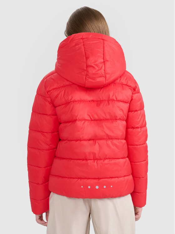 4F 4F Kurtka puchowa OUTERWEAR Czerwony Regular Fit