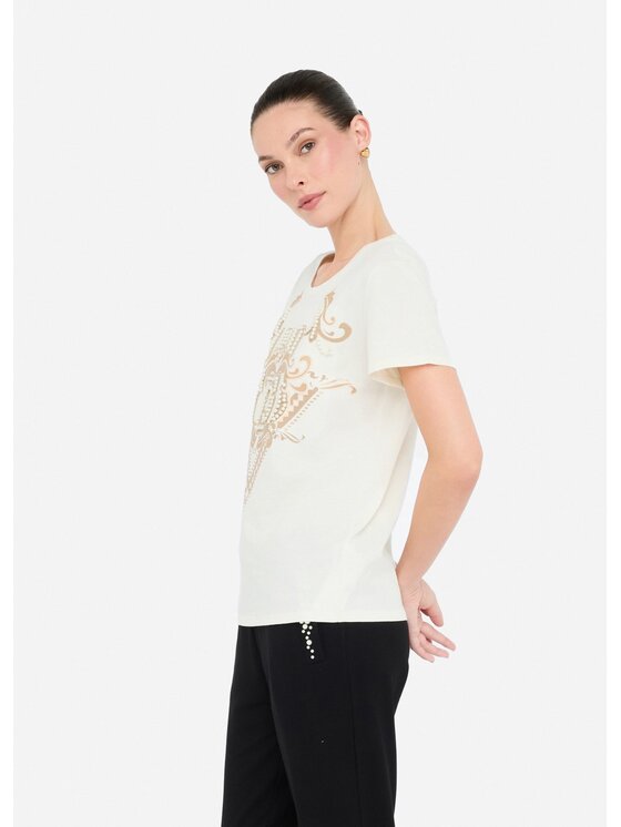 Liu Jo Liu Jo T-shirt TF5280JS923M9818 Bianco Regular Fit