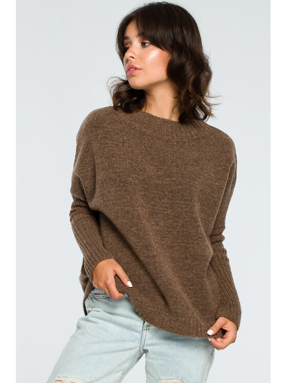Sweter, rozmiar UNI, Brązowy, bk009