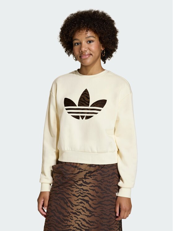 adidas adidas Bluza 159113 Kremowy Loose Fit
