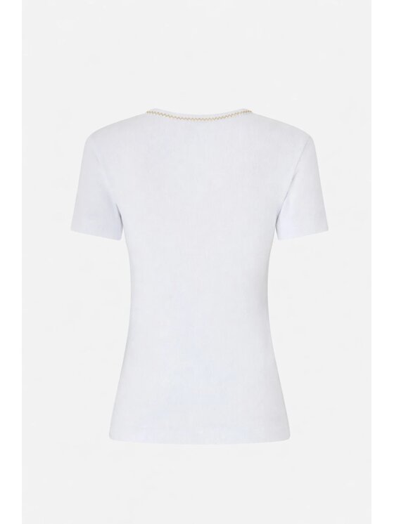 PINKO PINKO T-Shirt Brugherio Biały Slim Fit