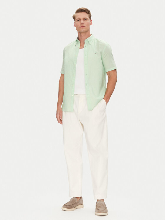 Tommy Hilfiger Tommy Hilfiger Camicia MW0MW40703 Verde Regular Fit
