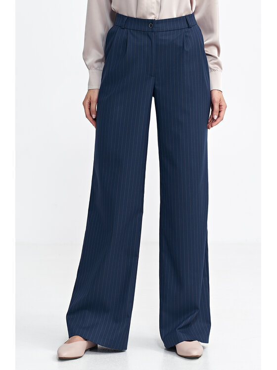 NIFE NIFE Spodnie materiałowe SD105 Granatowy Relaxed Fit