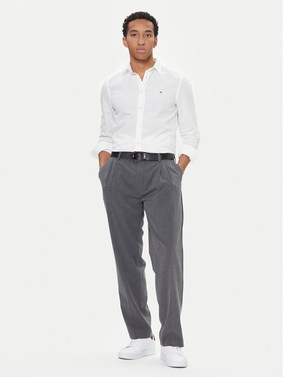 Tommy Hilfiger Tommy Hilfiger Πουκάμισο MW0MW40460 Λευκό Slim Fit