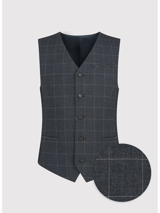 Pako Lorente Pako Lorente Kamizelka P24SF-8G-023 Szary Slim Fit