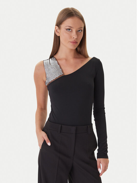 Patrizia Pepe Patrizia Pepe Боді 2M4504/338-J4R0 Чорний Slim Fit