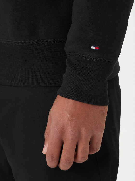Tommy Hilfiger Tommy Hilfiger Pulóver Logo MW0MW11596 Fekete Regular Fit