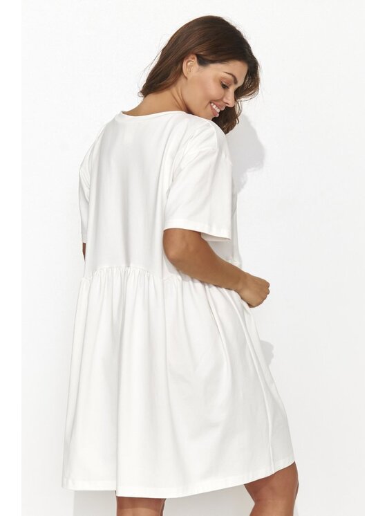 Numinou Numinou Sukienka codzienna NU470 Écru Loose Fit