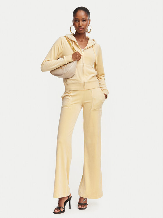 Juicy Couture Juicy Couture Donji dio trenerke Layla JCSEBJ001G Žuta Regular Fit