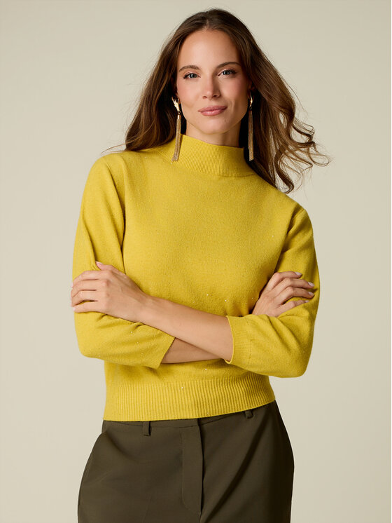 Oltre Oltre Maglione M162E002171N028 Giallo Regular Fit