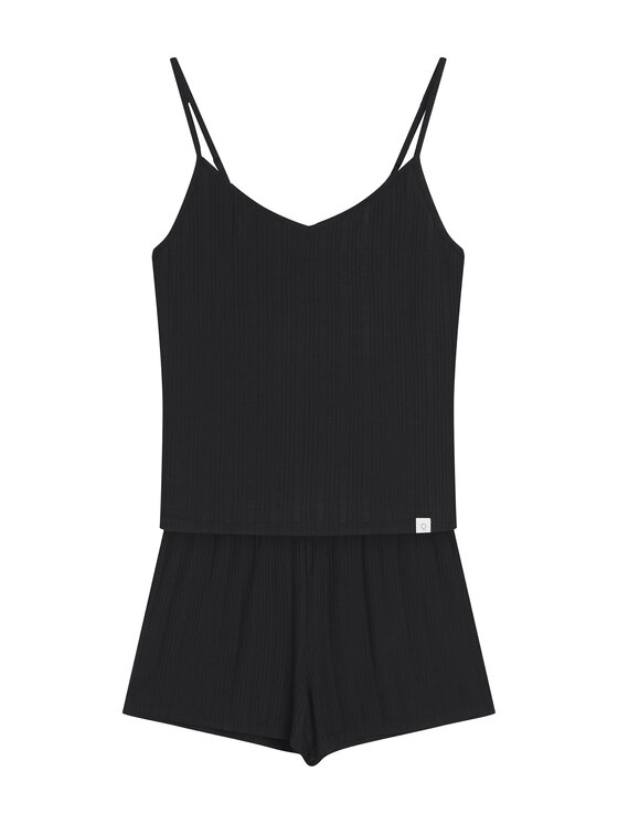 Esotiq Esotiq Piżama 43345 Czarny Regular Fit