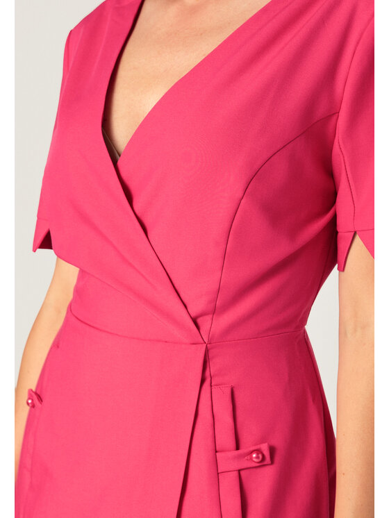 QUIOSQUE QUIOSQUE Každodenné šaty 082301 PARIS SUNSET DRESS Koralová Regular Fit