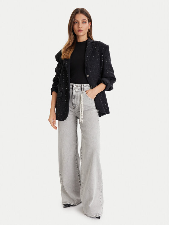 ViCOLO ViCOLO Jeansy DF5127 Šedá Wide Fit