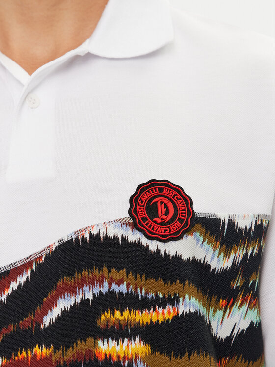 Just Cavalli Just Cavalli Polokošile 76OAG6R1 Bílá Regular Fit