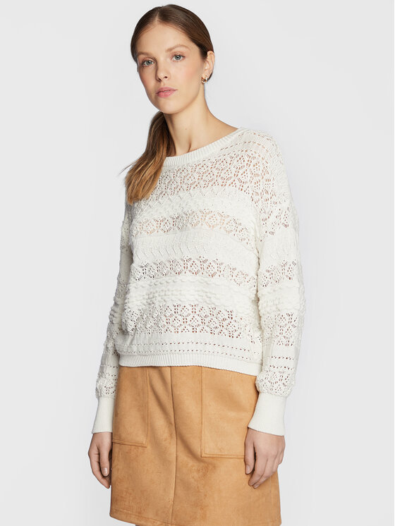 NAF NAF Pulover Daria THNU152A Bela Regular Fit