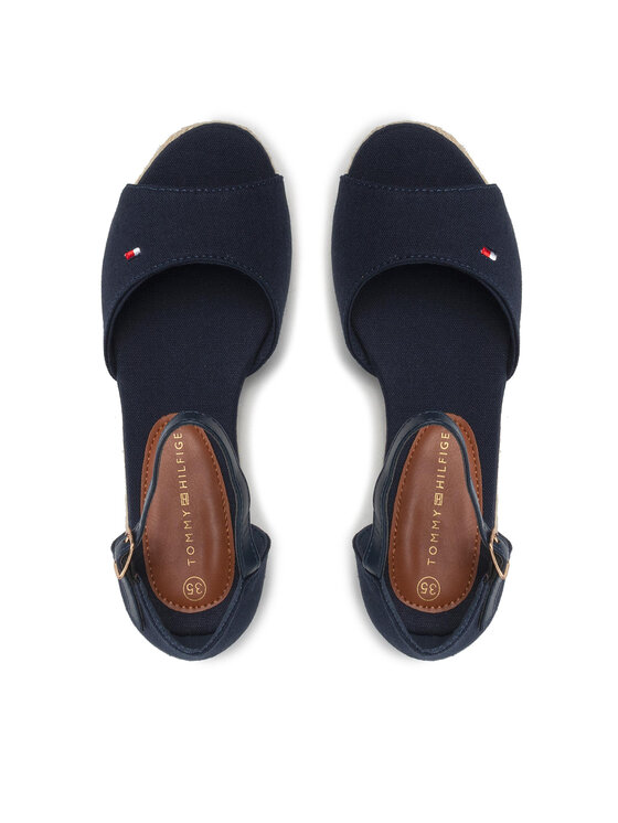 Tommy Hilfiger Tommy Hilfiger Espadryle Rope Wedge Sandal T3A7-32185-0048 M Granatowy