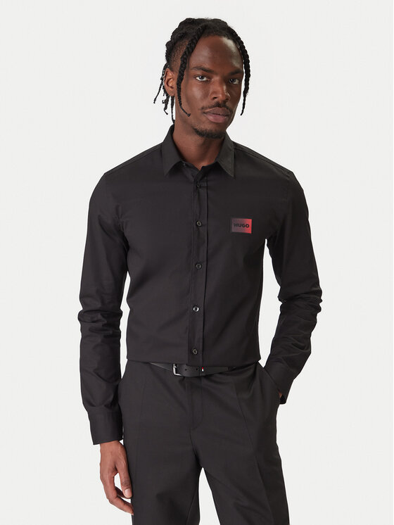 HUGO HUGO Košeľa Emero 50555786 Čierna Regular Fit