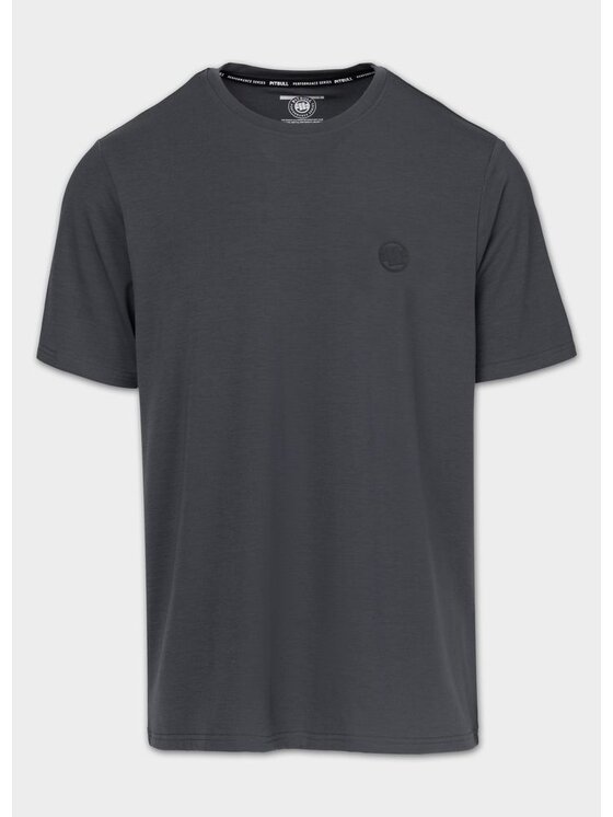 PITBULL PITBULL Koszulka techniczna Casual Sport SMALL LOGO Szary Regular Fit