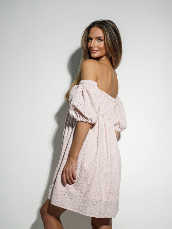 LilaLou LilaLou Sukienka letnia Merida Beżowy Regular Fit