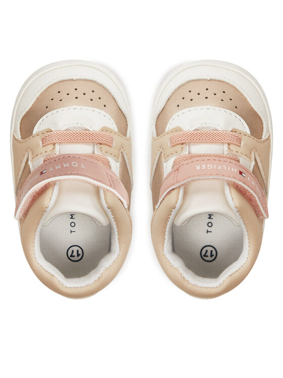 Tommy Hilfiger Tommy Hilfiger Snīkeri Low Cut Lace-Up/Velcro Sneaker T0A9-33511-1433 Bēšs