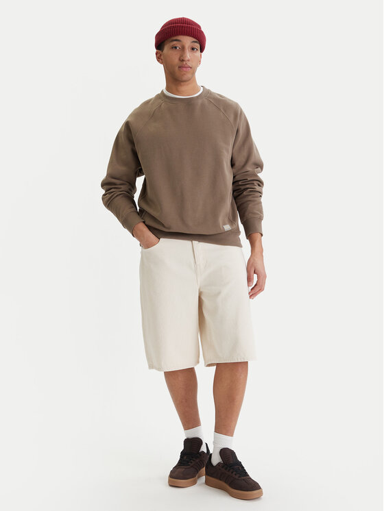 RVCA RVCA Pulóver Dayshift Crew II 23A463510 Barna Relaxed Fit