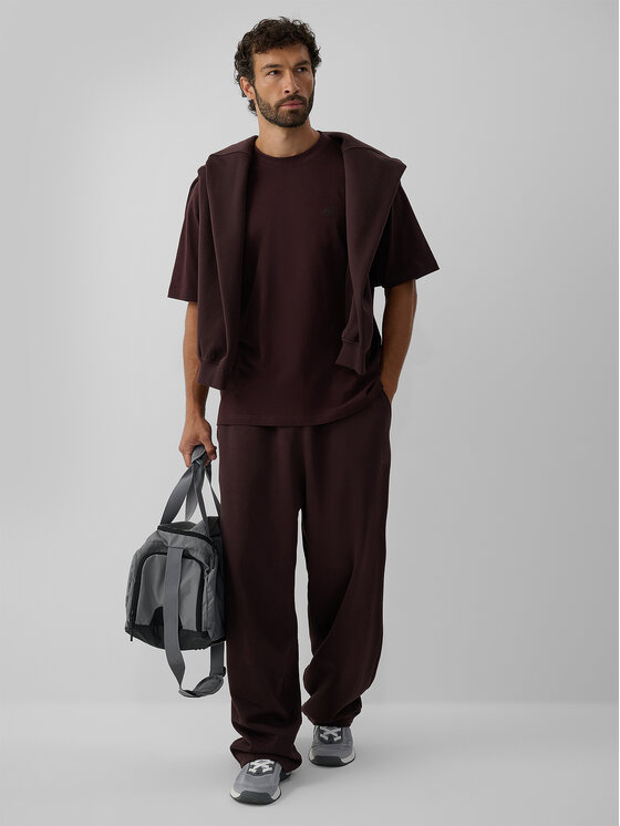 4F 4F T-Shirt COMMERCIAL Brązowy ciemny Loose Fit