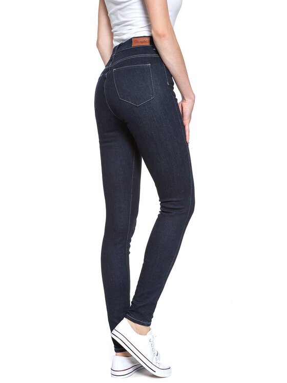 Wrangler Wrangler Jeansy HIGH RISE SKINNY Czarny Skinny Fit
