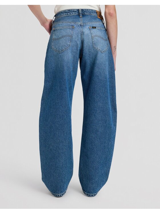 Lee Lee Jeansy BALLOON PANT Niebieski Loose Fit