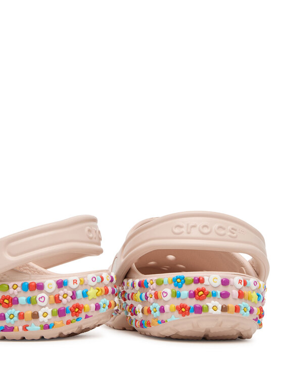 Crocs Crocs Παντόφλες Classic Beaded Band 211614 Μπεζ