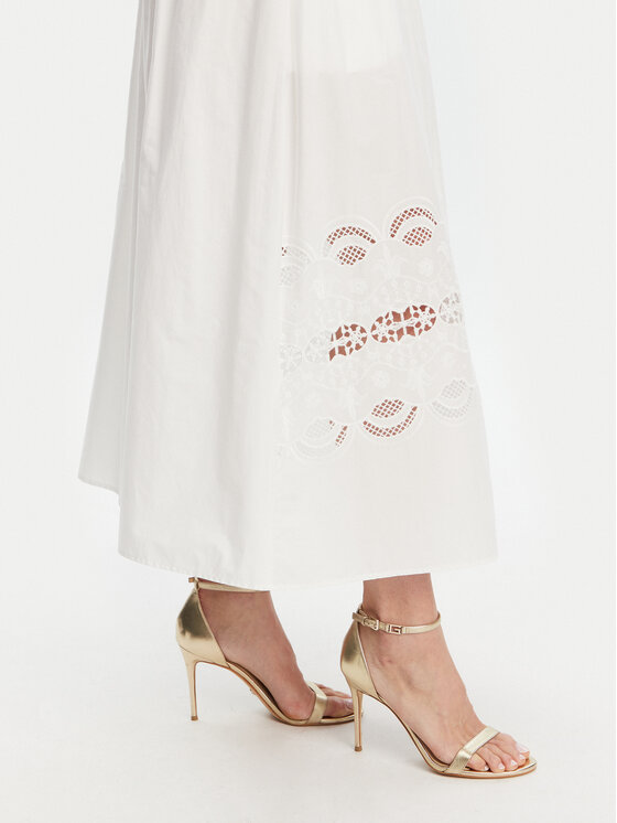 Liu Jo Liu Jo Spódnica midi WA5258 T4853 Biały Regular Fit