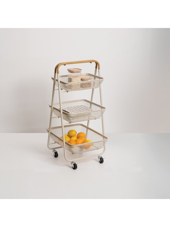 MIAhome MIAhome Organizer  Wózek kuchenny metalowy 86x48x41,5 cm ZEWA biały Biały