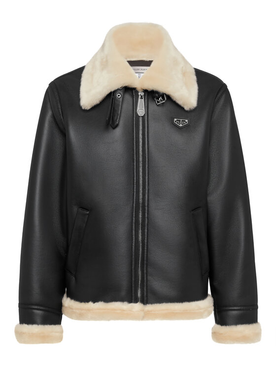 PHILIPP PLEIN PHILIPP PLEIN Vatovaná bunda 22883 Čierna Regular Fit