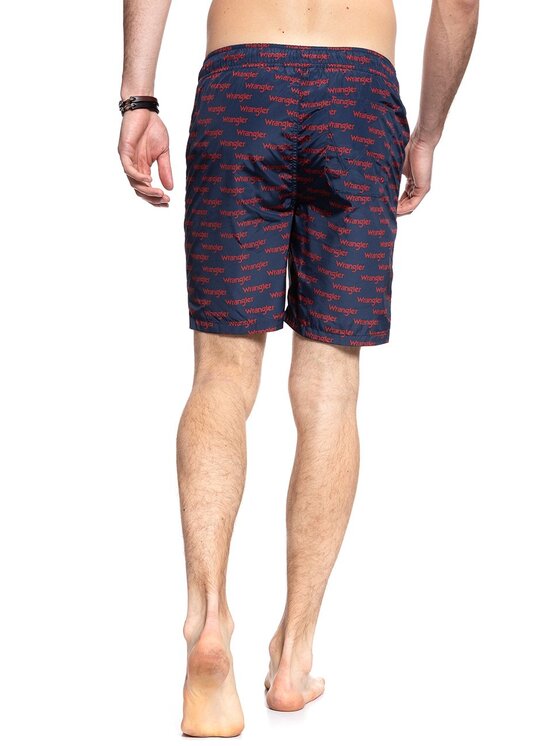 Wrangler Wrangler Szorty materiałowe SWIM SHORT Niebieski Slim Fit