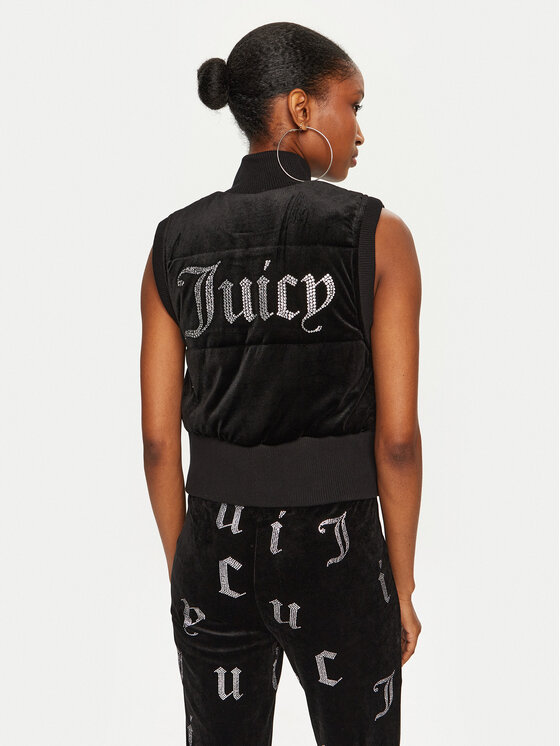 Juicy Couture Juicy Couture Prsluk Thunder JCOGL224555 Crna Slim Fit
