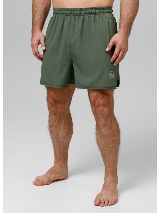 PITBULL PITBULL Szorty sportowe Performance Pro plus Small Logo II Zielony Regular Fit