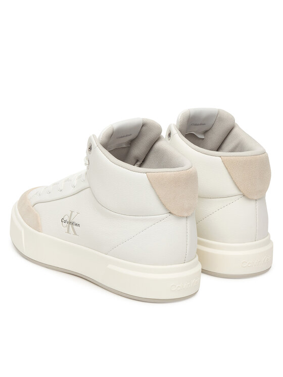 Calvin Klein Calvin Klein Laisvalaikio batai Basket Cups High Laceup Lth Mix YW0YW02024 Balta
