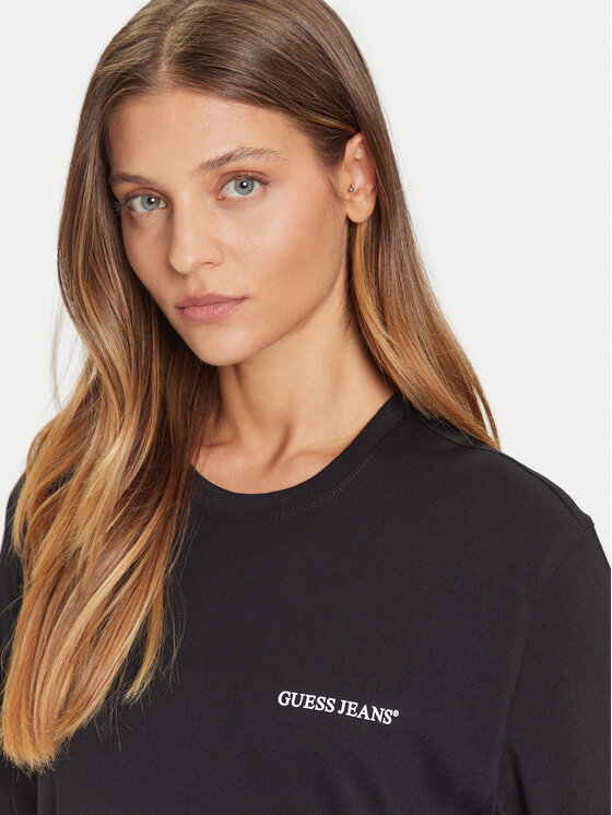 Guess Jeans Guess Jeans Tričko M5BI78 K8FQ4 Čierna Regular Fit