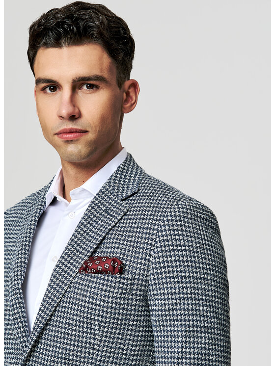 Pako Lorente Pako Lorente Marynarka P26SF-3X-018 Granatowy Slim Fit