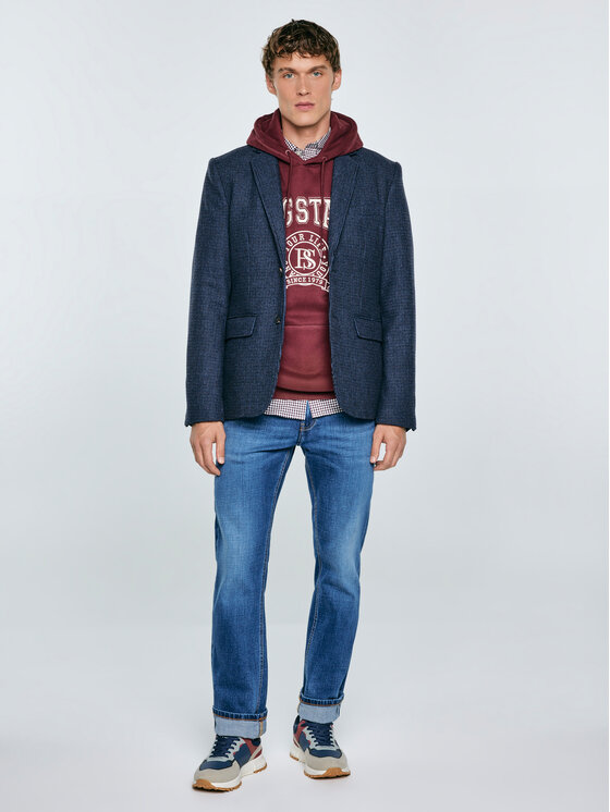 BIG STAR BIG STAR Marynarka ARES Granatowy Basic Fit