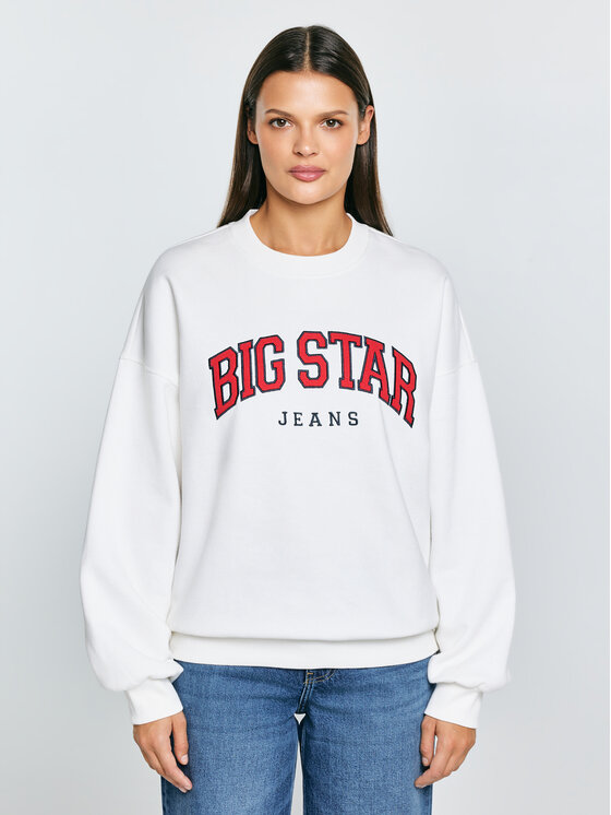 BIG STAR BIG STAR Bluza RUBENA Biały Basic Fit