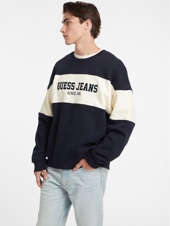 Guess Guess Bluza 168465 Błękitny Classic Fit