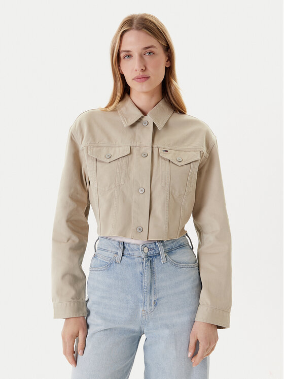 Tommy Jeans Tommy Jeans Farmer kabát Flag DW0DW21431 Bézs Regular Fit