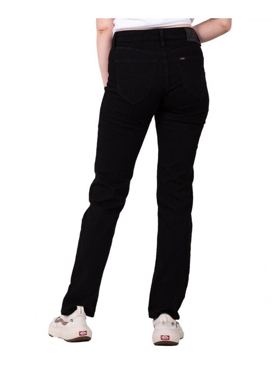 Lee Lee Jeansy MARION STRAIGHT Czarny Slim Fit