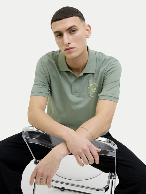 Jack&Jones Jack&Jones Polo Simon 12269299 Zielony Regular Fit