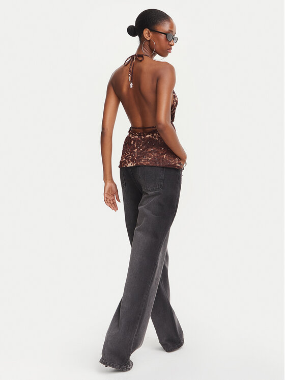Juicy Couture Juicy Couture Majica JCWCT226340 Smeđa Slim Fit