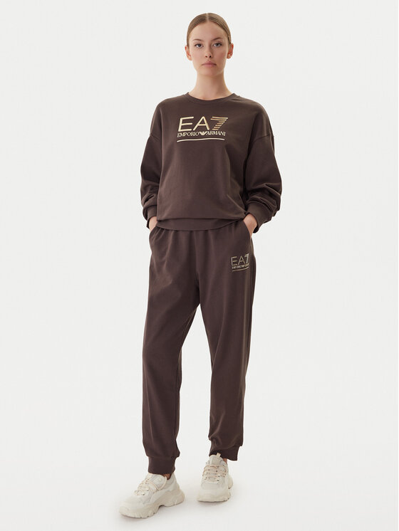 EA7 Emporio Armani EA7 Emporio Armani Džemperis ar kapuci 7W000416 AF12473 U6063 Brūns Relaxed Fit