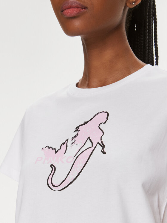 PINKO Pinko T-shirt 100789 A1OC Bijela Regular Fit