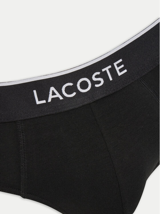 Lacoste Lacoste Set od 3 para muških slip gaća 8H1293 Crna