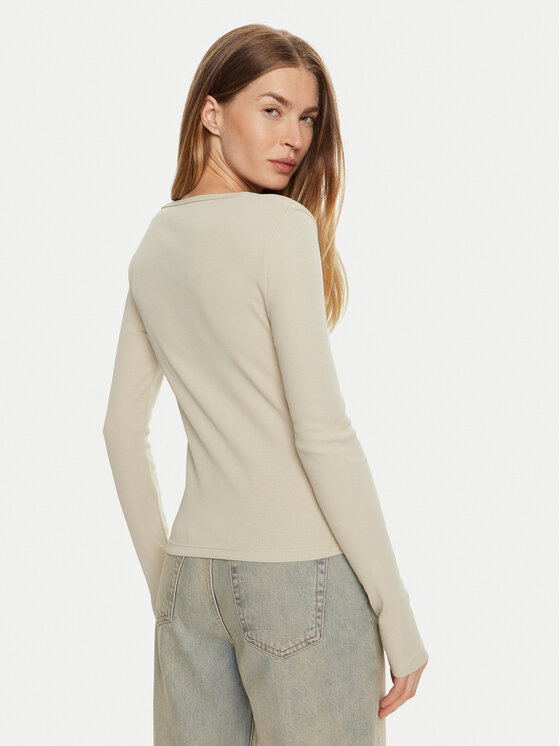 Calvin Klein Jeans Calvin Klein Jeans Bluza J20J224197 Bež Slim Fit